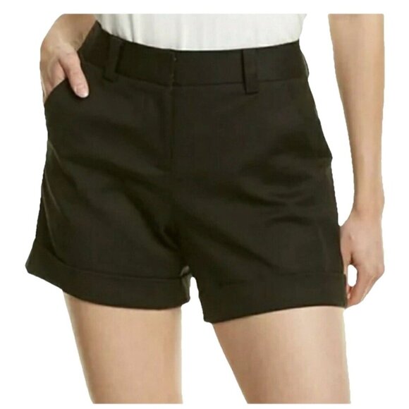 VINCE CAMUTO CUFFED HEM SHORTS Women SIZE 4 Black - Picture 1 of 13